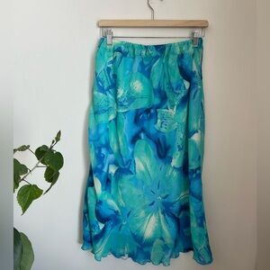 Vintage Y2K floral midi skirt